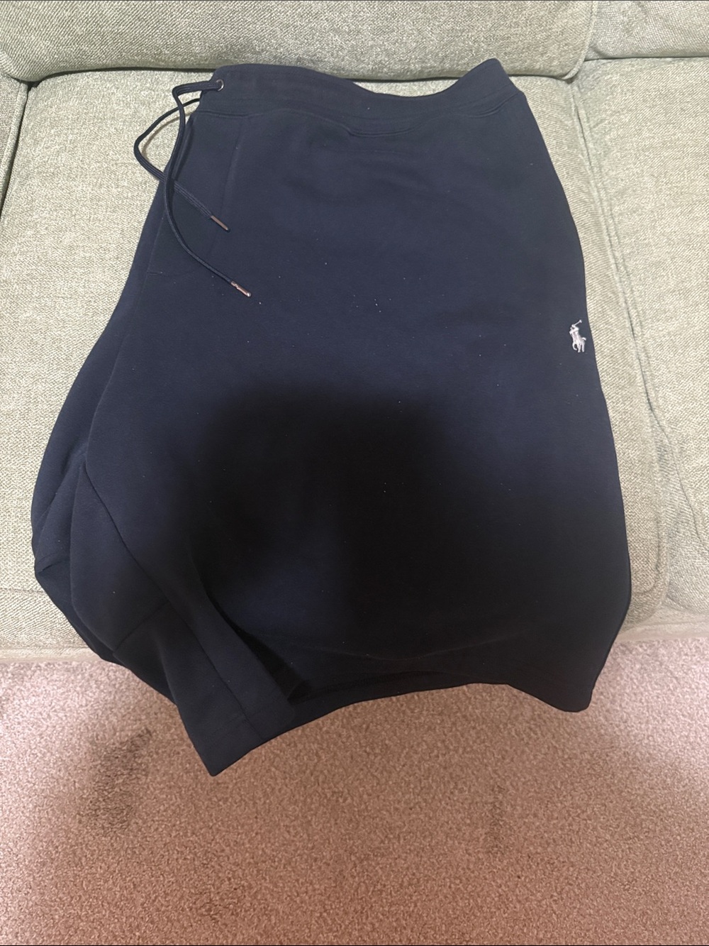 Men’s Polo Ralph Lauren Navy Jogger Sweat-shorts  with Pony Logo